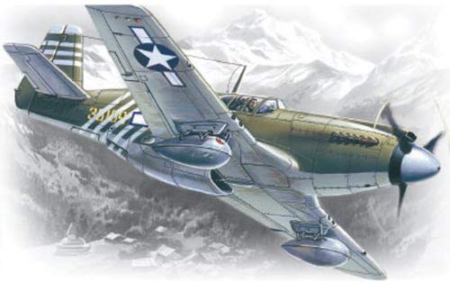ICM 1:48 - Mustang P-51A WWII American Fighter, Schwarz