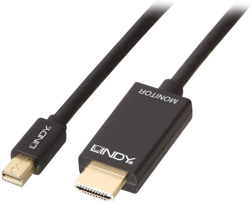 LINDY 1m Mini DisplayPort to HDMI 10.2G Cable, Black