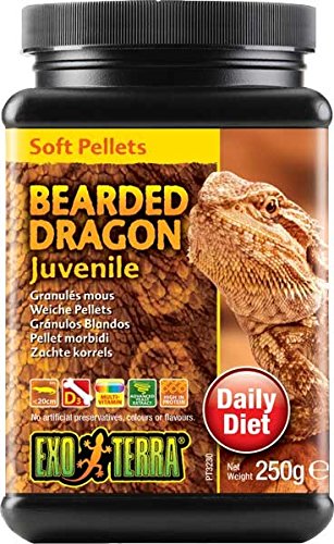 Exo Terra Soft Pellets Juvenile Bearded Dragon Food, 250 g, 250 g (Pack of 1)