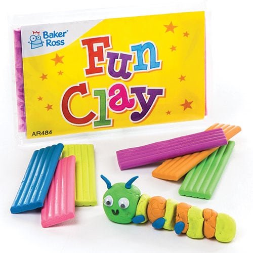 Baker Ross AR484 Mini Modelling Clay - Pack of 5, Ideal for School Workshops Home Art Activities and Colour Recognition