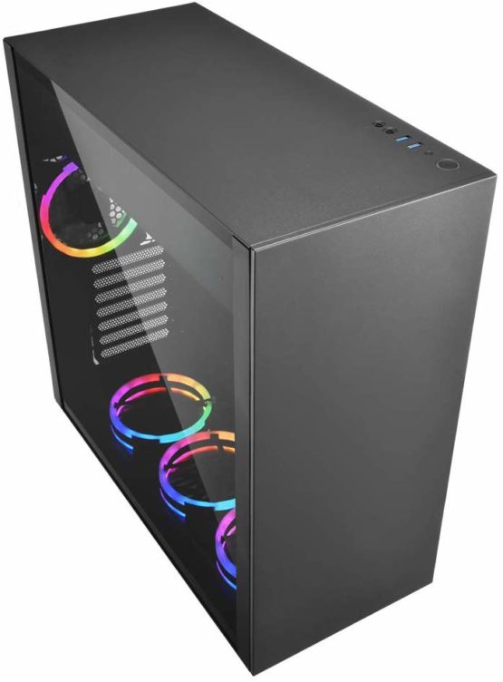 Sharkoon Pure Steel RGB Black Mid Tower Case (M-ITX/M-ATX/ATX/E-ATX/CEB/EEB) - Image 3