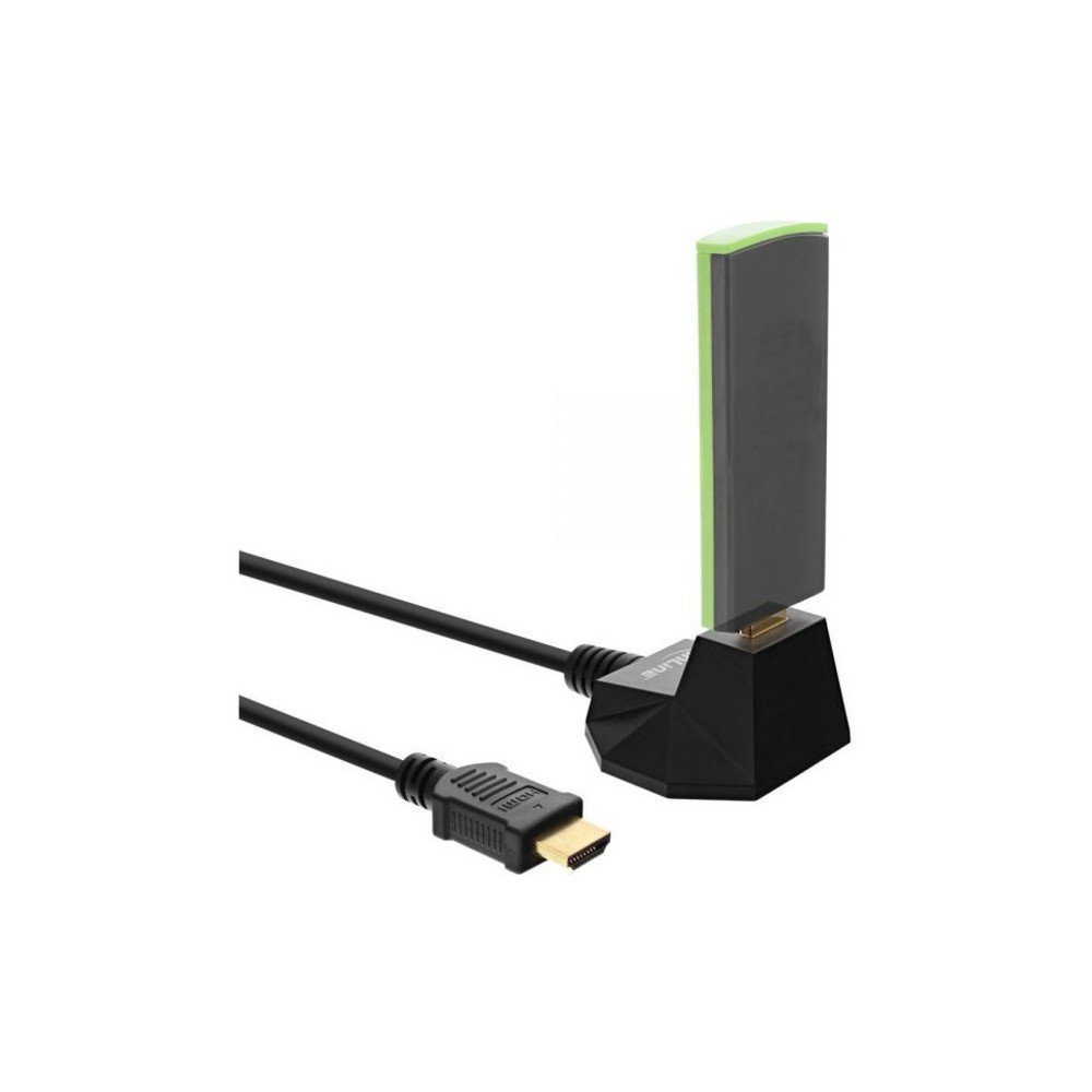 InLine 17531S HDMI Extender with Viewing Stand & 4 K2 k High Speed with Ethernet Male to Female 1 m Black/Gold - Image 2