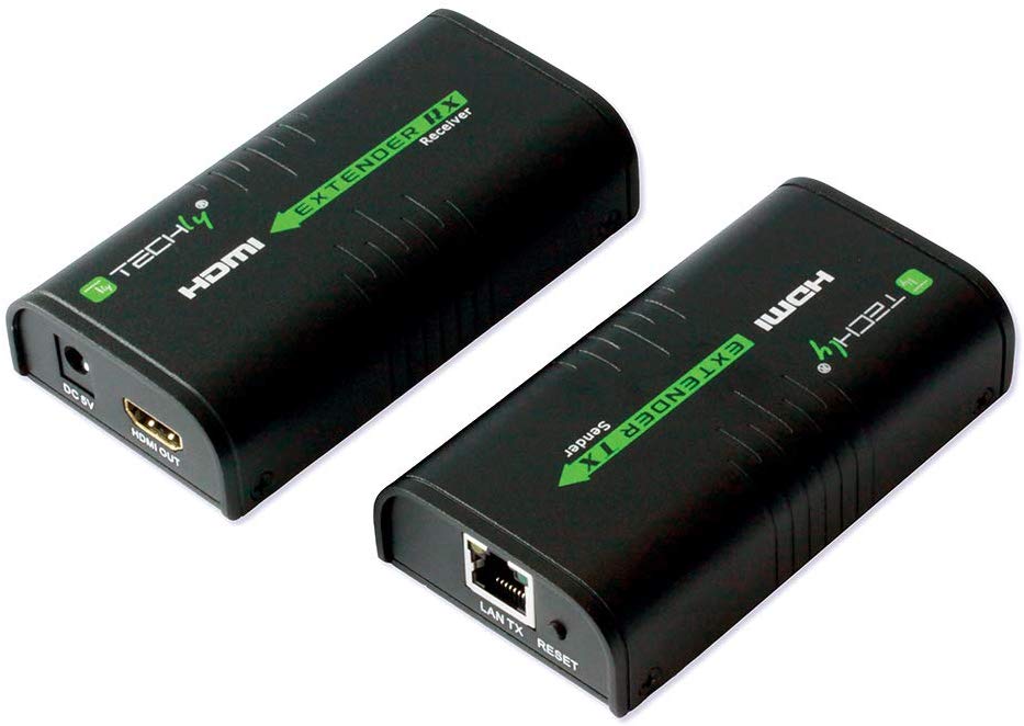 TECHLY IDATA extip-373 Audio/Video Extender - A/V Extender (58 x 110 x 26 mm, 58 x 110 x 26 mm, -10 - 60 °C, 20 - 90%)