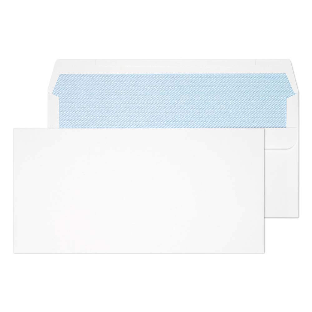 Blake Purely Everyday DL 110 x 220 mm 110 gsm Self Seal Wallet Envelopes (8882) White - Pack of 500, DL - 110 x 220 mm