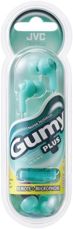 JVC Gumy Plus In Ear Headphones Earphones with Bass Boost, Comfortable Earbuds and Built In Mic and Remote for Call Handling Green - Image 2
