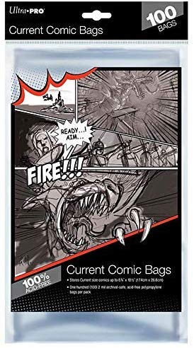 Ultra Pro Comic Bags (100-Piece), Clear, 1-Pack of 100