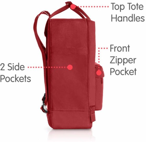Fjällräven Kånken Unisex Waterproof Outdoor Hiking Backpack 23510-325 27 x 13 x 38 cm, 16 Liter Deep Red - Image 4