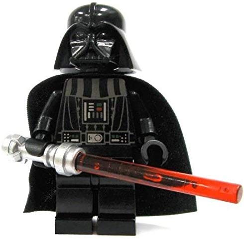 Lego Star Wars Darth Vader Minifigure With Lightsaber, Black, 1.7 inches