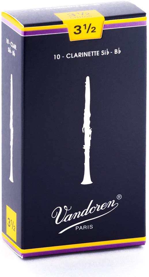 Vandoren CR1035 Traditional Bb Clarinet Reeds (Strength 3.5) (Pack of 10), WOOD