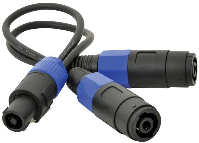 Citronic Speaker Splitter Lead Dual Speaker Output Cable for Amplifiers & Home Audio Systems 0.3m, 0.3 meters