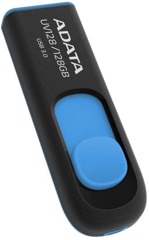 ADATA UV128 128GB USB3.1 Flash Drive, black/blue AUV128-128G-RBE, 128 GB - Image 3