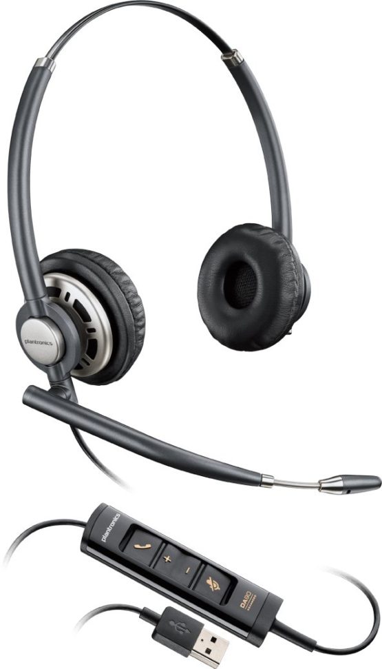 Plantronics Encore Pro HW725 USB 203442-01 "Noise Cancelling" USB Mono PC Headset