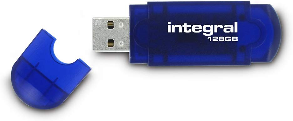 Integral INFD128GBEVOBL Memory Evo 128 GB USB 2.0 Flash Drive, Blue