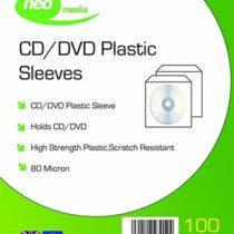 Neo Media CD/DVD Plastic Wallets - 80 Micron - (Pack of 100)