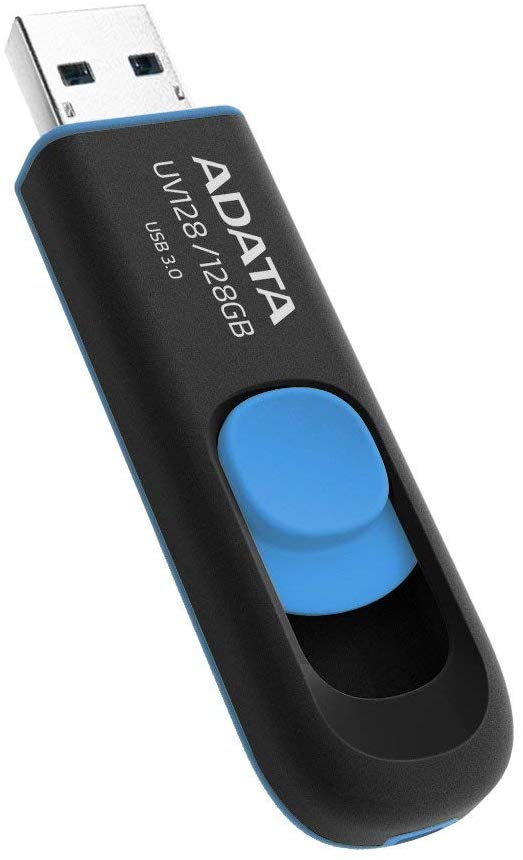 ADATA UV128 128GB USB3.1 Flash Drive, black/blue AUV128-128G-RBE, 128 GB - Image 4