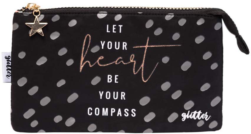 Grupo Erik 3 Compartment Pencil Case - Glitter