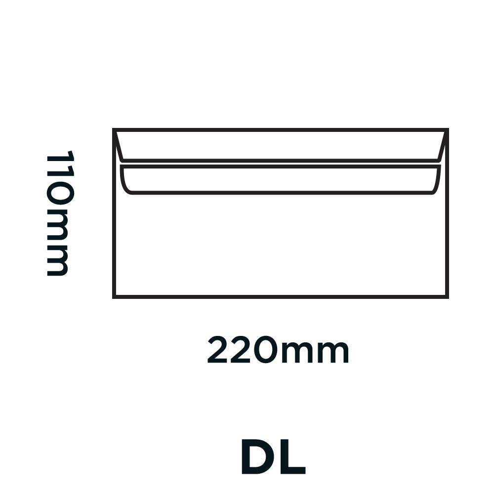 Blake Purely Everyday DL 110 x 220 mm 110 gsm Self Seal Wallet Envelopes (8882) White - Pack of 500, DL - 110 x 220 mm - Image 2