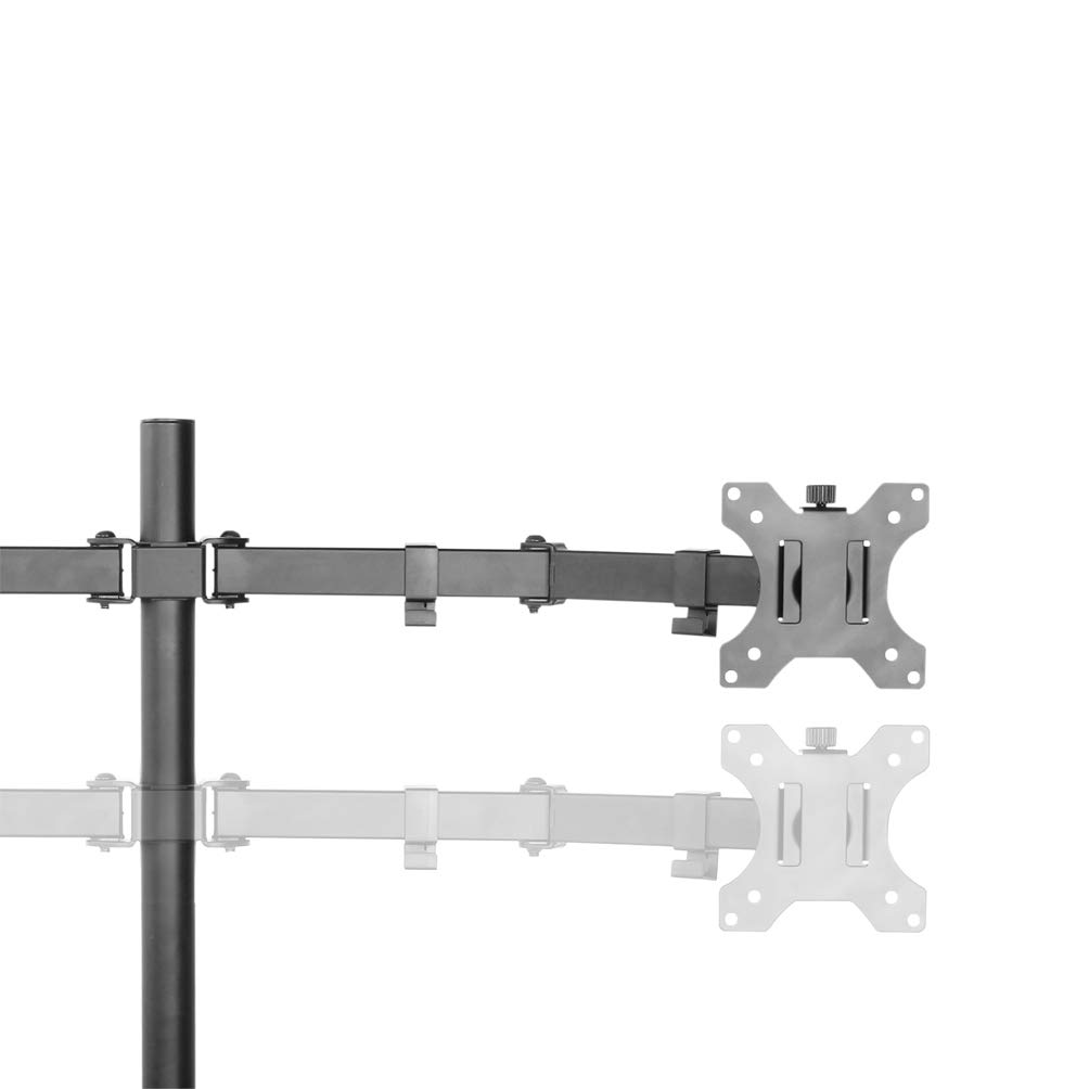 Newstar FPMA-D550DBLACK Full Motion Dual Desk Mount (clamp & grommet) for two 10-27" Monitor Screens, Height Adjustable - Black - Image 4