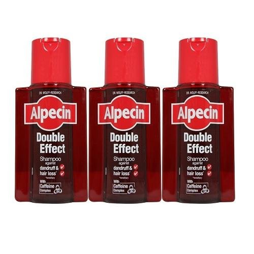 Alpecin Double Effect Shampoo 3x 200ml, 600 ml (Pack of 1)