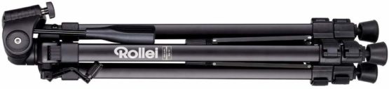 Rollei Compact Traveler Star S2 formerly DIGI 9300 I compact aluminium video tripod I up to 3 kg payload I incl. tripod head and tripod bag I Black - Image 3