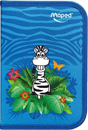 Maped 967814 Jungle Filled Pencil Case, Blue, 14.2 x 4 x 20.7 cm - Image 3