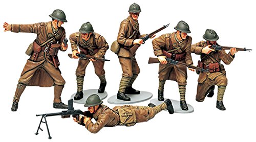 TAMIYA - 35288 - Model - French Infantry - Scale 1:35, brown, green, Earth tones, browns, greens
