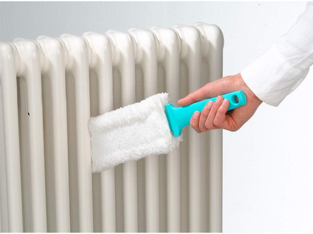 Leifheit Flat Duster - Radiator & Blind Cleaner, Microfibre Head Holds Dust, Extra Thin for Hard to Reach Areas 38 cm Long - Image 2