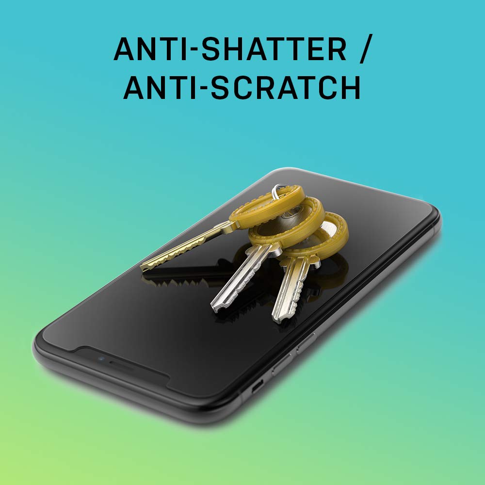 OtterBox Alpha Glass Screen Protector for iPhone Xs Max Tempered Glass, x2 Scratch Protection, Black - Image 4