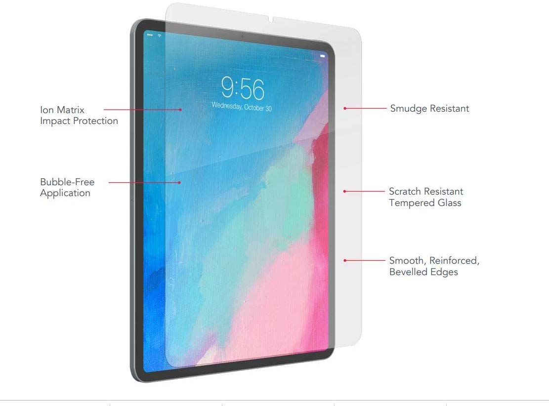 InvisibleShield Glass+ Screen Protection for Apple iPad Pro 12.9 (2018), 12.9 Inch - Image 2