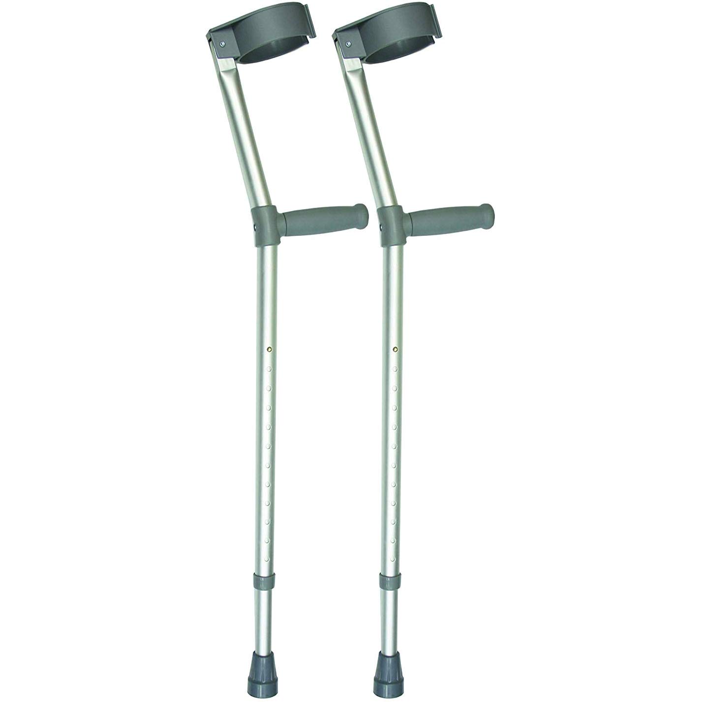 Days Double Adjustable Crutches for Adults Comfort Handle, Lightweight Mobility Aid, Handle to Ground Height 66 cm-94 cm