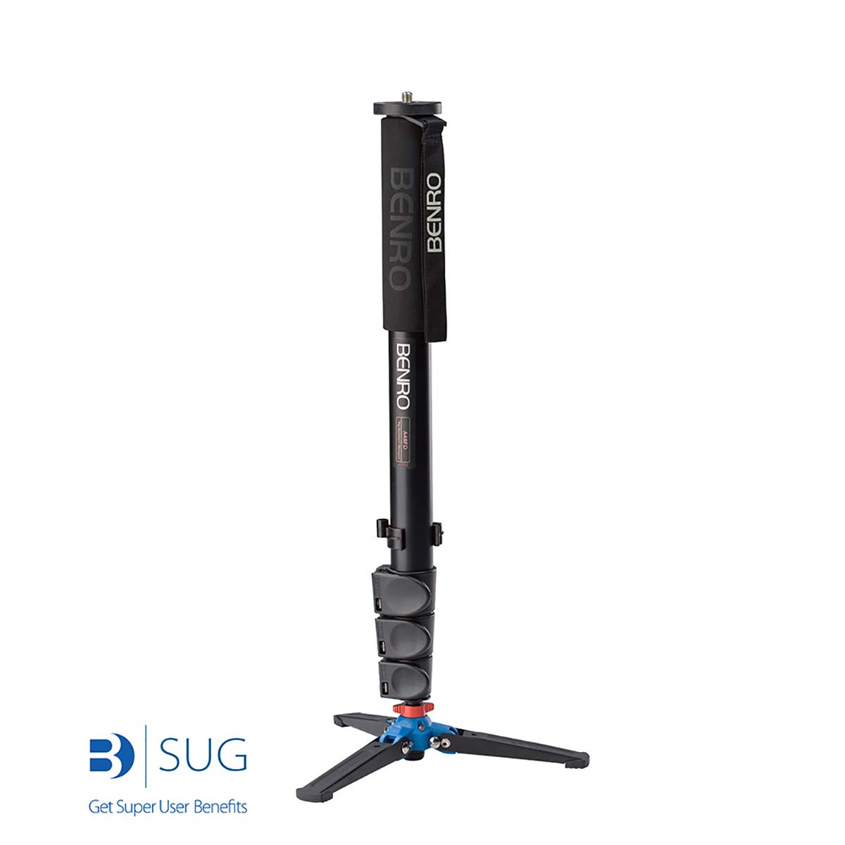 Benro A48FD Aluminum Monopod, Black, 4 Series - Image 2