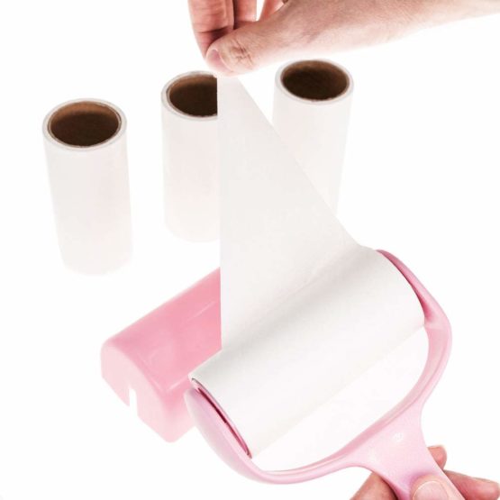 Mr Hsiung & Mrs Yin 300 Sheets Lint Roller for Clothes, Pet Hair Remover, TCEBUY Extra Sticky Lint Remover Brush, Clothes Cleaner Roller, 1 Roller + 5 Refills - Image 2