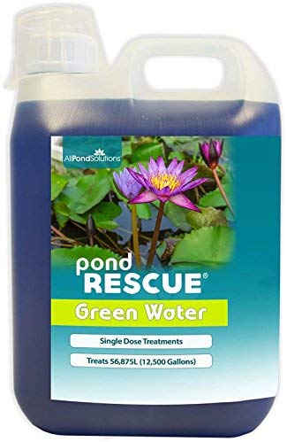 All Pond Solutions Pond Rescue Green Water Algae Control Treatment Koi Fish Safe (2500ml), 2500 ml