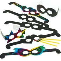 Baker Ross ET606 Scratch Art Glasses (Pack of 12), Black, 1.0 cm*43.0 cm*12.0 cm