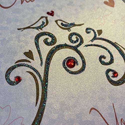 white cotton cards "To the One I love Birthday Card Handmade Birthday Card, White, WB171 NEW, 16cm x 16cm - Image 3