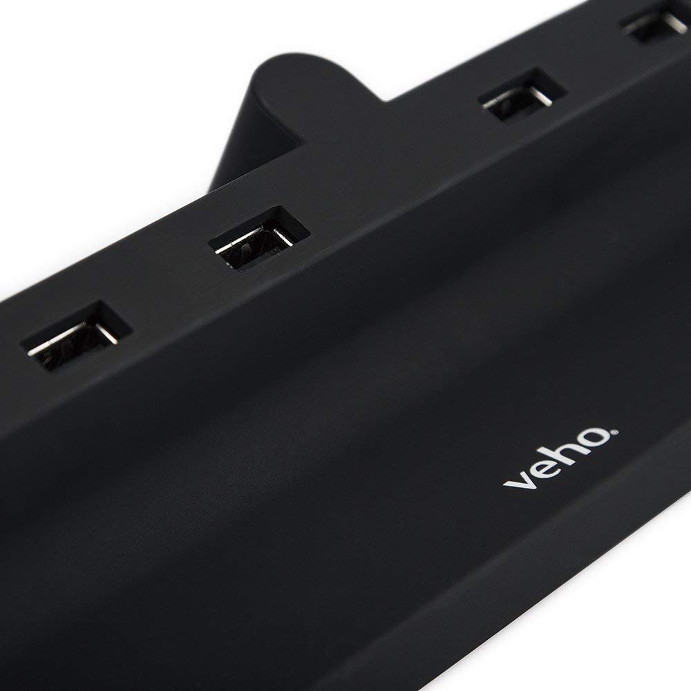 Veho TA-6 Desktop 6 Port USB Charging Hub, Black - Image 3