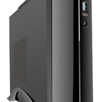 CiT Slim Micro ATX or Mini ITX Case with Built-in Card Reader and 300W PSU - Black