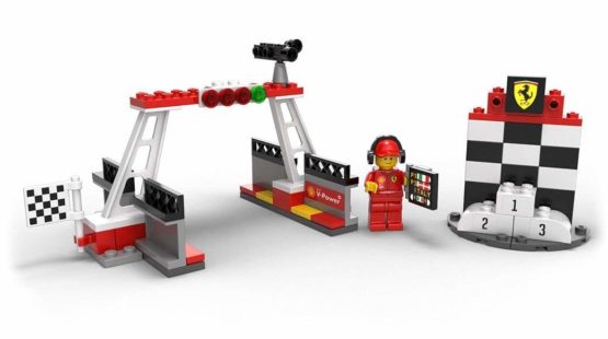 New Shell V-Power Lego Collection ~ Finish Line, Podium & Minifigure ~ 40194 - Image 2