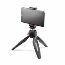 Manfrotto MKPIXICLAMP-BK,  Mini Tripod with Universal Smartphone Clamp, for iPhone with or without Case, CSC, Vlogging, Videography, Black