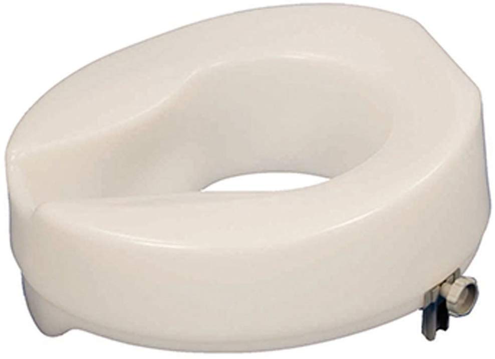 Aidapt 150mm (6") Elevation Raised Comfortable Toilet Seat Easy Fit White, Wei, 6 Inches