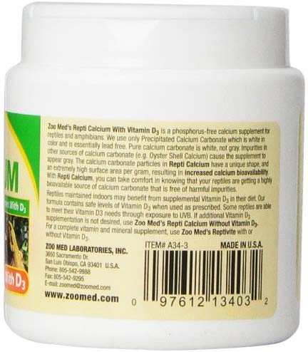 ZOOMED Zoo Med Repti Calcium with D3 85 Grams, 85 g (Pack of 1) - Image 2