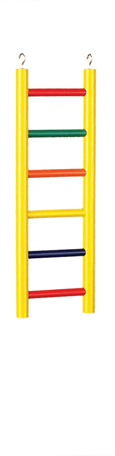 Prevue Pet Products BPV01135 Carpenter Creations Hardwood Bird Ladder with 6 Rungs, 12-Inch, Colors Vary, Assorted, 6-Rungs
