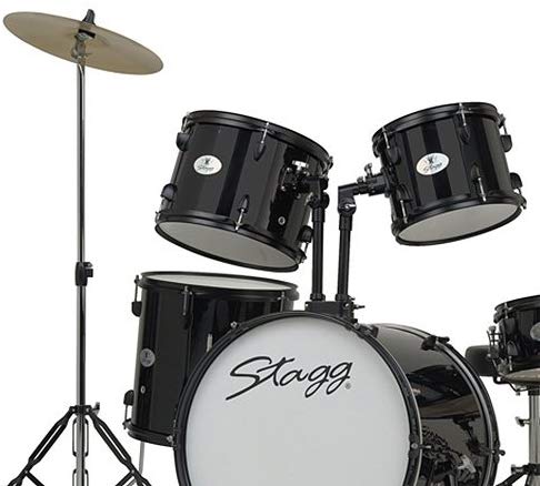 Stagg TIM122B BK Drum Set, Black - Image 3