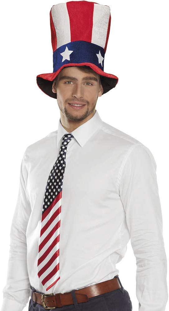 Boland USA Flag Tie, Patriotic American Necktie with Stars and Stripes, Costume Accessory for 4th of July, Independence Day - Image 2