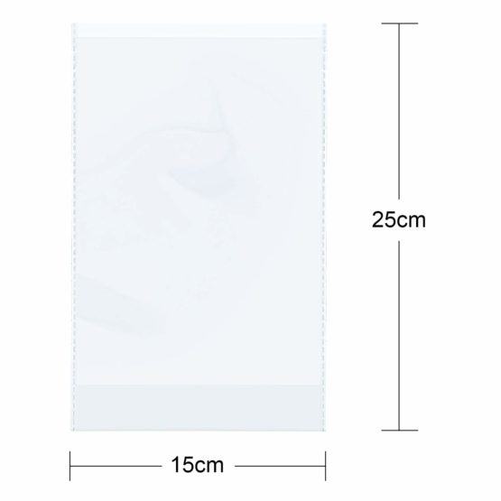 50 Counts 15 x 25 cm Clear Flat Cello Cellophane Treat Bags Cellophane Block Bottom Storage Bags Sweet/Party/Gift/Home Bags with Colorful Bag Ties (Style A) - Image 3