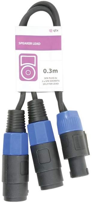 Citronic Speaker Splitter Lead Dual Speaker Output Cable for Amplifiers & Home Audio Systems 0.3m, 0.3 meters - Image 2