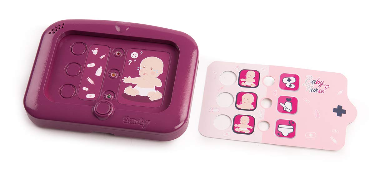 Smoby - Baby Nurse - Electronic Nursery - for Dolls and Dolls - 24 Accessories + 1 Doll Pee Function - 220347, Pink - Image 4