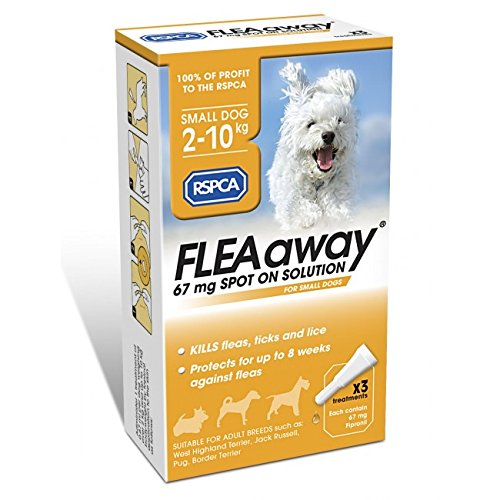 RSPCA FleaAway Spot On Solution for Small Dogs 67 mg Yellow, x3