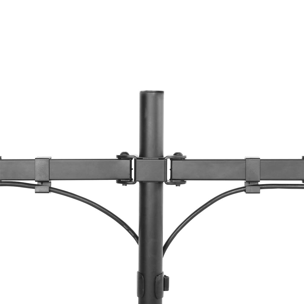 Newstar FPMA-D550DBLACK Full Motion Dual Desk Mount (clamp & grommet) for two 10-27" Monitor Screens, Height Adjustable - Black - Image 3