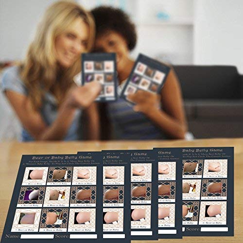 20 x (A5) Beer or Baby Belly Baby Shower Game Sheets and Answer Sheet, Eco Friendly Printed in High Resolution - Image 4